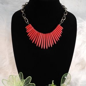 Coral Red Necklace